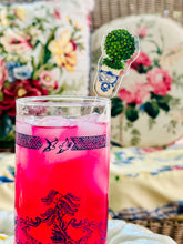 Load image into Gallery viewer, topiary in french pot acrylic swizzle stick in glass