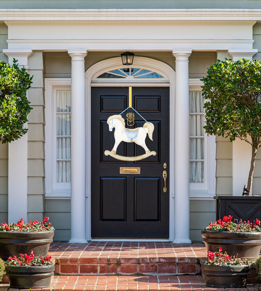 Rock-Horse-Blue-on-Door-Monogram