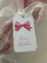 Load image into Gallery viewer, watercolor pink bow gift tag