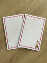 Load image into Gallery viewer, Aqua Cheetah Bamboo Notepad Personalized Teacher Gift, Corporate Gift, Gift Set