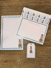 Load image into Gallery viewer, Aqua bamboo with cheetah notepad