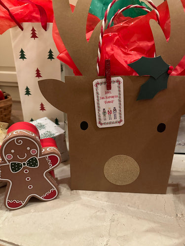 nutcracker wreath gift tag