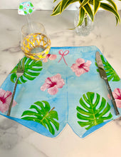 Load image into Gallery viewer, Swim Trunk Placemat Summer Poolside Beach Tropical Tablesetting Boys Swimsuit Beachside Nautical Hawaii Florida California