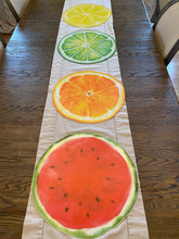 Load image into Gallery viewer, Orange Fruit Placemat Watercolor Poolside Indoor Outdoor Summer Beach Citrus Hostess Gift Tablescape