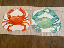 Load image into Gallery viewer, Red Crab Placemat- Louisiana Mississippi Summer Beach Maryland USA Independence Day Florida Table setting Table Decor Indoor outdoor