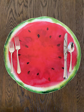 Load image into Gallery viewer, Watermelon Placemat charger summer Citrus Poolside Beach Citrus Lime lemon Orange Tablesetting Party Pool Party