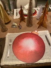 Load image into Gallery viewer, Ornament Placemat, Holiday Placemat, Christmas Placemat, Holiday Decor, Christmas Decor, Holiday Gift, Christmas Gift, Christmas Table, Gift