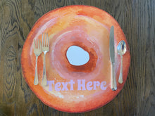 Load image into Gallery viewer, Donut Placemat Birthday Party Danish Sweet Treat Wipeable Place Setting