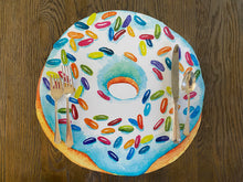Load image into Gallery viewer, Donut Placemat Birthday Party Danish Sweet Treat Wipeable Place Setting