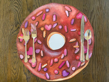 Load image into Gallery viewer, Donut Placemat Birthday Party Danish Sweet Treat Wipeable Place Setting