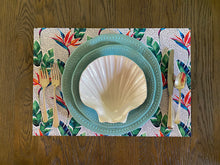 Load image into Gallery viewer, Tropical Paper Placemat- Birds of Paradise Tear away Summer Floral Flower Florida Beach House Decor Table setting Place setting Table Decor