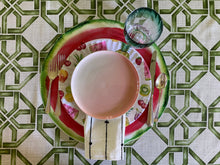 Load image into Gallery viewer, Watermelon Placemat charger summer Citrus Poolside Beach Citrus Lime lemon Orange Tablesetting Party Pool Party