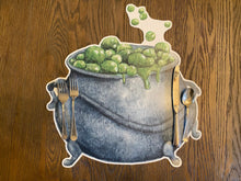 Load image into Gallery viewer, Witch's Cauldron Placemat, Halloween Placemat, Halloween, Fall Decoration, Hostess Gift, Fall Decor, Halloween Decor, Trick or Treat