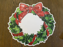 Load image into Gallery viewer, Holiday Wreath Placemat, Holiday Placemat, Christmas Placemat, Holiday Decor, Christmas Decor, Personalized, Christmas Gift, Christmas Table