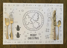 Load image into Gallery viewer, Christmas Coloring Placemats, Child Placemat, Child Gift, Kid Gift, Child Learning, Christmas Gift, Christmas Activity, Holiday, Christmas