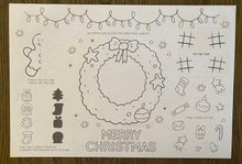 Load image into Gallery viewer, Christmas Coloring Placemats, Child Placemat, Child Gift, Kid Gift, Child Learning, Christmas Gift, Christmas Activity, Holiday, Christmas