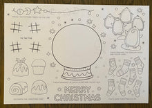 Load image into Gallery viewer, Christmas Coloring Placemats, Child Placemat, Child Gift, Kid Gift, Child Learning, Christmas Gift, Christmas Activity, Holiday, Christmas