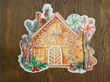 Load image into Gallery viewer, Gingerbread Placemat, Gingerbread House Party, Christmas Placemat, Holiday Decor, Holiday Gift, Christmas Gift, Christmas Table, Gift