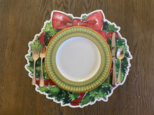 Load image into Gallery viewer, Holiday Wreath Placemat, Holiday Placemat, Christmas Placemat, Holiday Decor, Christmas Decor, Personalized, Christmas Gift, Christmas Table