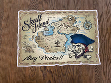 Load image into Gallery viewer, Pirate Map Placemat, Pirate Map, Pirate Party, Gift for him, Child Placemat, Child Name, Child Gift, Birthday Gift, Kid Gift, Party Favor
