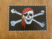 Load image into Gallery viewer, Pirate Map Placemat, Pirate Map, Pirate Party, Gift for him, Child Placemat, Child Name, Child Gift, Birthday Gift, Kid Gift, Party Favor