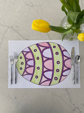 Load image into Gallery viewer, Easter Egg Coloring Placemat, Coloring Pad, Child Placemat, Personalized Placemat, Child Gift, Birthday Gift, Kid Gift, Child Learning,