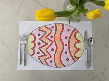 Load image into Gallery viewer, Easter Egg Coloring Placemat, Coloring Pad, Child Placemat, Personalized Placemat, Child Gift, Birthday Gift, Kid Gift, Child Learning,