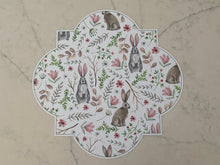 Load image into Gallery viewer, Bunny Pattern Placemat/ Charger- Geometric Cut Out