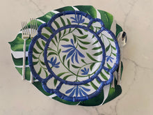 Load image into Gallery viewer, Monstera Leaf Placemat Tropical Watercolor Indoor Outdoor Poolside Beach Summer Southern Table setting Charger