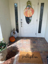 Load image into Gallery viewer, watercolor pumpkin door hanger
