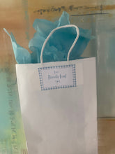 Load image into Gallery viewer, blue gingham label