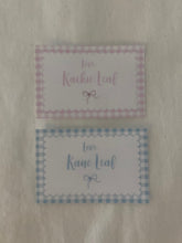 Load image into Gallery viewer, Gingham Labels, Stickers, Child Sticker, Kid Label, Kid Sticker, Child Label, Gift, Gift Tag, Valentine sticker, School, Teacher Gift,Friend