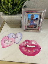 Load image into Gallery viewer, Lips and Love Drink Coasters (Pack of 20), Valentines Gift for Her, Hostess Gift, Lips, Be Mine, Candy Hearts, Love Bachelorette Party