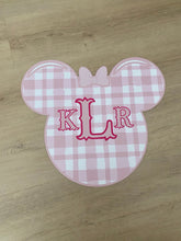 Load image into Gallery viewer, Mouse Ears Placemat, Mouse Ears Charger, Child Placemat, Personalized Placemat, Child Gift, Birthday Gift, Kid Gift, Child Learning, Child
