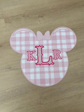 Load image into Gallery viewer, Mouse Ears Placemat, Mouse Ears Charger, Child Placemat, Personalized Placemat, Child Gift, Birthday Gift, Kid Gift, Child Learning, Child