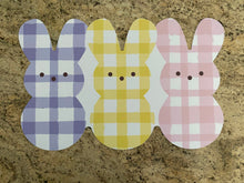 Load image into Gallery viewer, Plaid Easter Peeps Placemats/ Charger Watercolor Spring Wipeable Decor