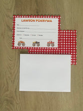 Load image into Gallery viewer, Fill in the Blank Child Stationery with Scallop Edge child gift birthday construction truck unicorn rainbow girl gift boy gift Personalize