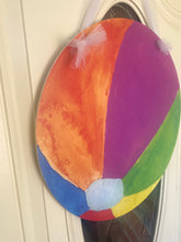 Load image into Gallery viewer, Beach Door Hanger, Door Sign, Door Wreath, Summer Decorations, Outdoor Decorations, Housewarming Gift, Beach Ball, Sand Castle, Swim Trunks