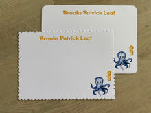 Load image into Gallery viewer, Octopus Child Stationery Set with Envelope Liner
