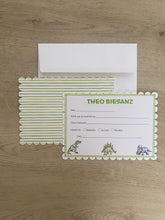 Load image into Gallery viewer, Fill in the Blank Child Stationery with Scallop Edge child gift birthday construction truck unicorn rainbow girl gift boy gift Personalize