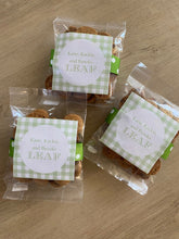 Load image into Gallery viewer, gingham gift tag label in green