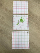 Load image into Gallery viewer, Pickle Ball Gift Tag/ Tennis Square Gift Tag, Gift Wrap, Gift for Her, Birthday, Personalized Gift Tag, Personalized Gift, Enclosure Card