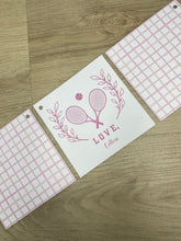 Load image into Gallery viewer, Pickle Ball Gift Tag/ Tennis Square Gift Tag, Gift Wrap, Gift for Her, Birthday, Personalized Gift Tag, Personalized Gift, Enclosure Card