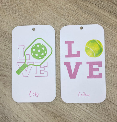 tennis and pickle ball gift tags