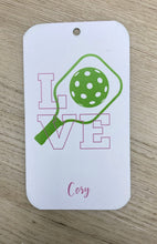 Load image into Gallery viewer, Tennis Gift Tag, Pickle Ball Gift Tag, Gift for Her, Gift Wrap, Personalized Tag, Gift Wrap, Personalized Gift, Pickle Ball, Enclosure Card
