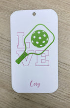 Load image into Gallery viewer, Tennis Gift Tag, Pickle Ball Gift Tag, Gift for Her, Gift Wrap, Personalized Tag, Gift Wrap, Personalized Gift, Pickle Ball, Enclosure Card
