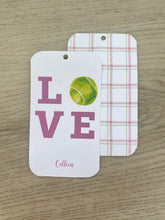 Load image into Gallery viewer, Tennis Gift Tag, Pickle Ball Gift Tag, Gift for Her, Gift Wrap, Personalized Tag, Gift Wrap, Personalized Gift, Pickle Ball, Enclosure Card