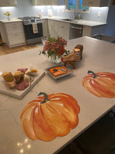 Load image into Gallery viewer, Pumpkin Placemat, Halloween Placemat, Halloween, Thanksgiving Placemat, Fall Decor, Hostess Gift, Halloween Decor, Trick or Treat, Pumpkin
