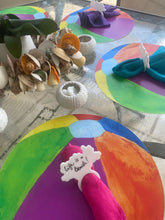 Load image into Gallery viewer, Beach Ball Placemats, Summer Decor, Table Decor, Hostess Gift, Housewarming Gift, Wedding Gift, Summer Party, Outdoor Decor, Placemats