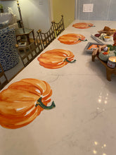 Load image into Gallery viewer, Pumpkin Placemat, Halloween Placemat, Halloween, Thanksgiving Placemat, Fall Decor, Hostess Gift, Halloween Decor, Trick or Treat, Pumpkin